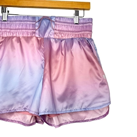 Forever 21 Womens Athletic Ombre High Waist Lined Shorts Sz Medium Pink Purple - Picture 4 of 11